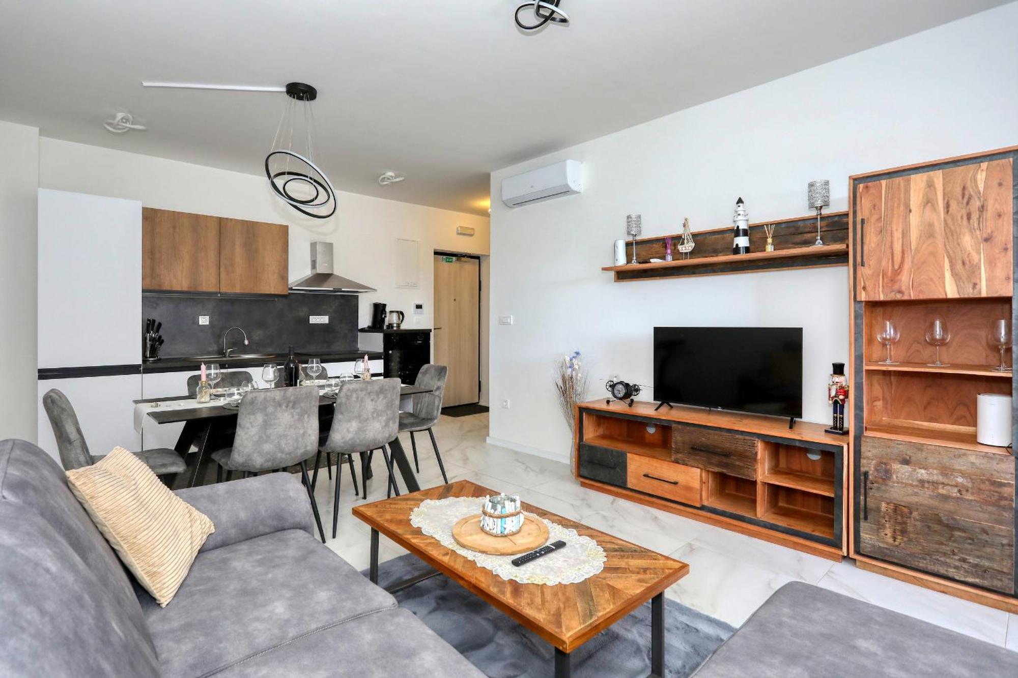Apartment Relex With Pool & Jacuzzi Привлака Экстерьер фото